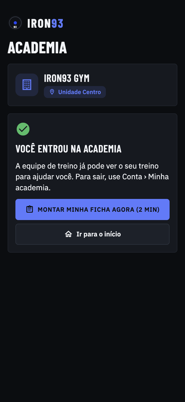 Dentro da academia
