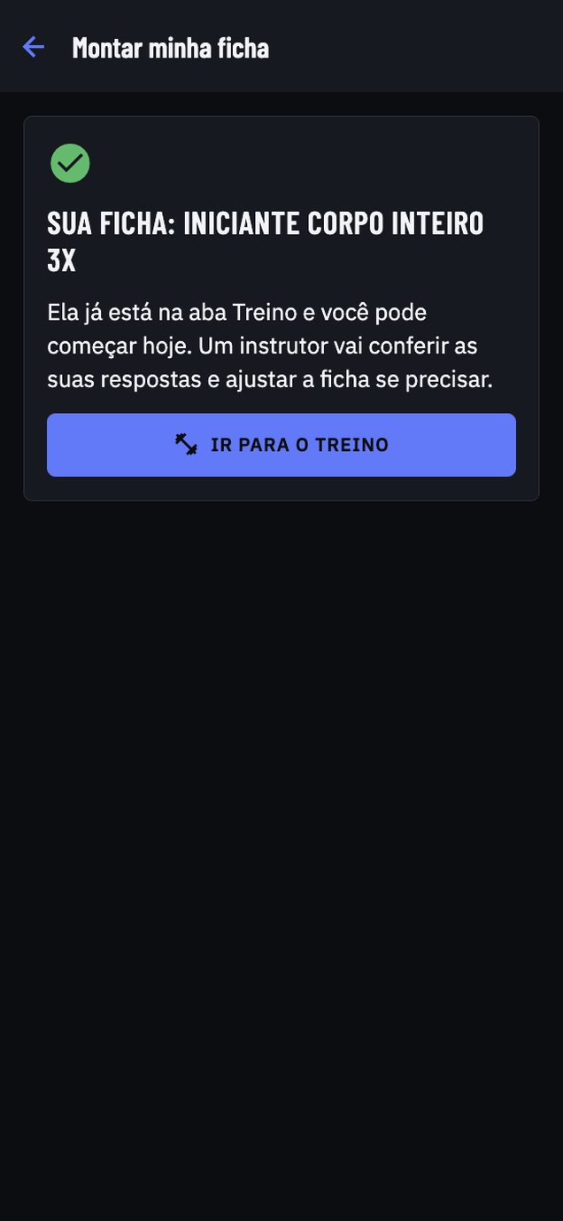 Ficha no mesmo dia