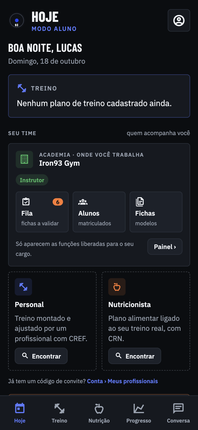 Atalho na tela Hoje