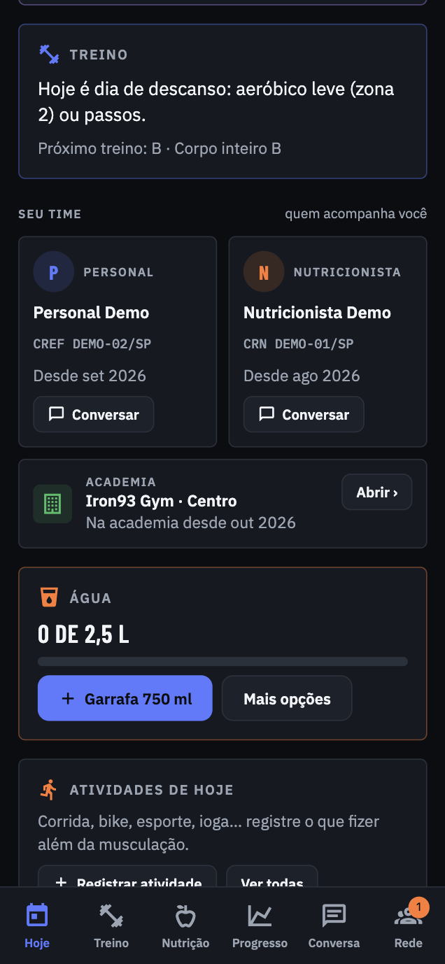 Seu time na tela Hoje