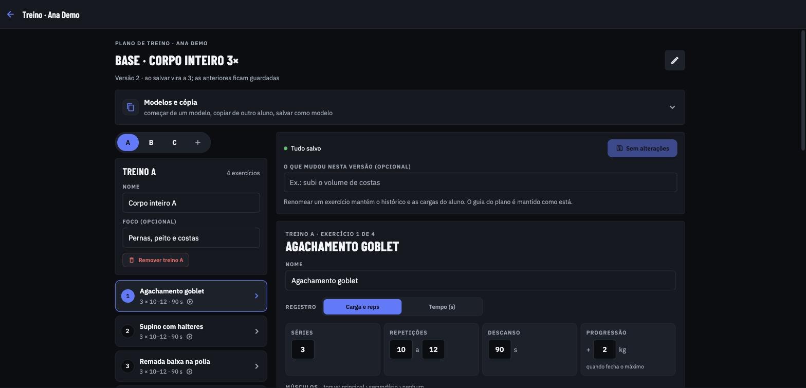 Editor de treino
