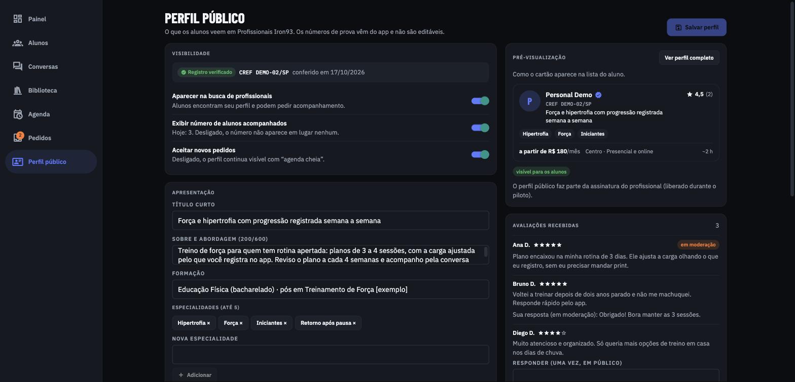Seu perfil público