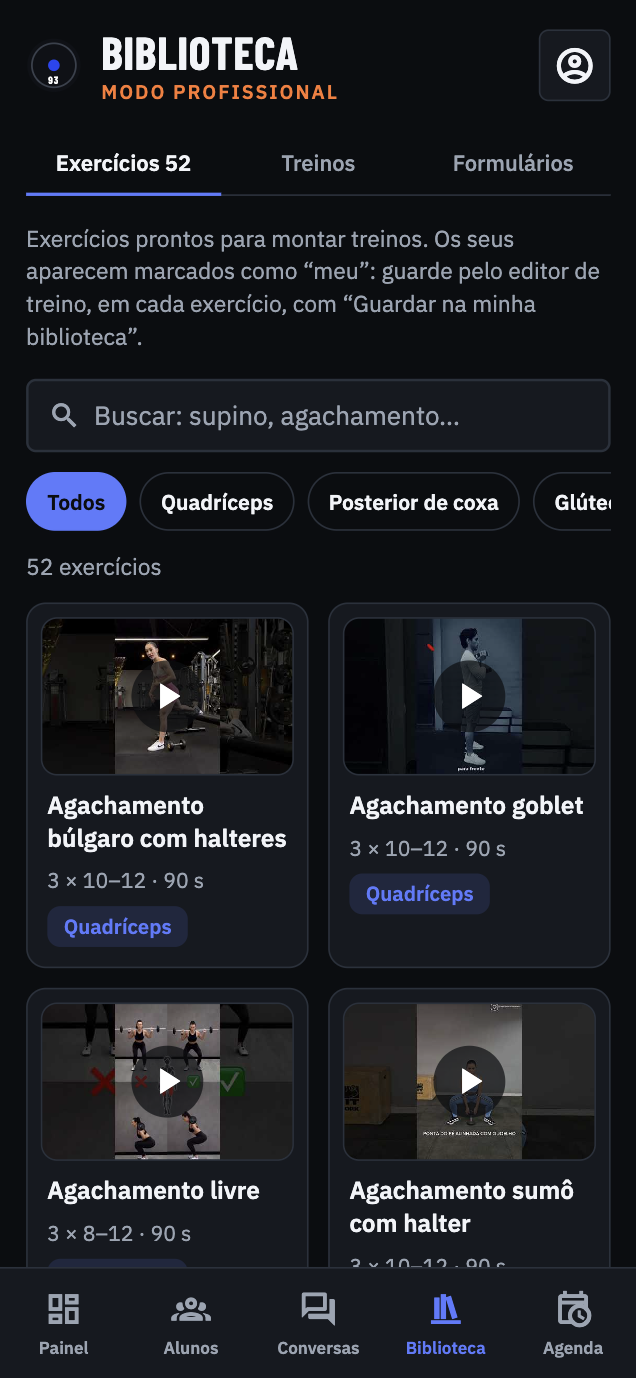 Biblioteca com vídeo