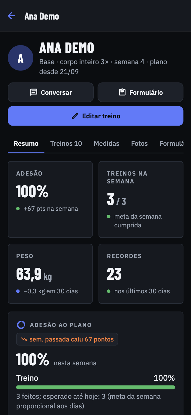 Ficha do aluno